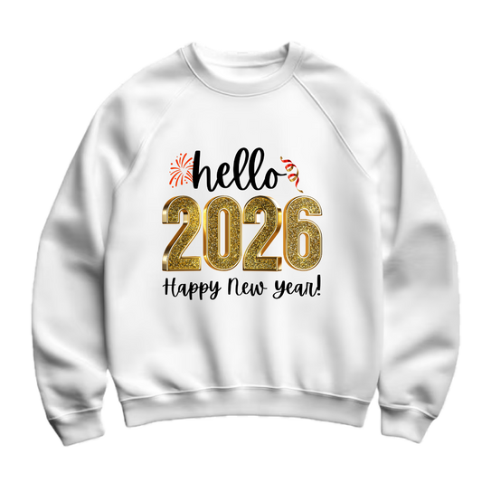 Hello 2026 Firework Crewneck